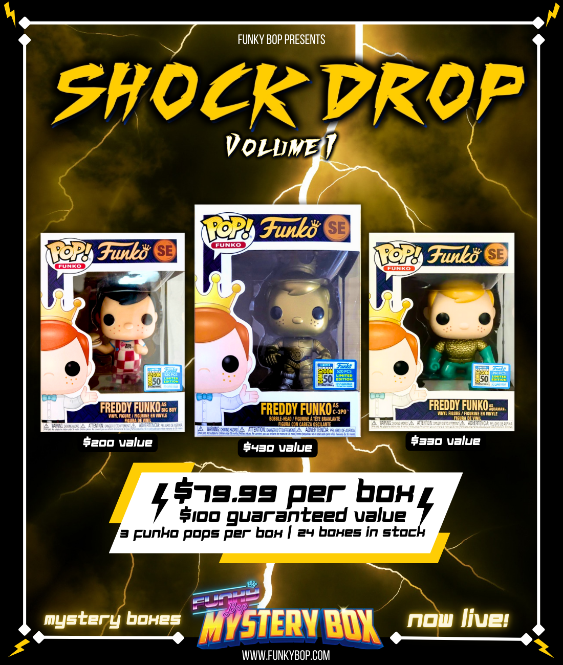 Funky Bop SHOCK DROP Mystery Box - Volume I