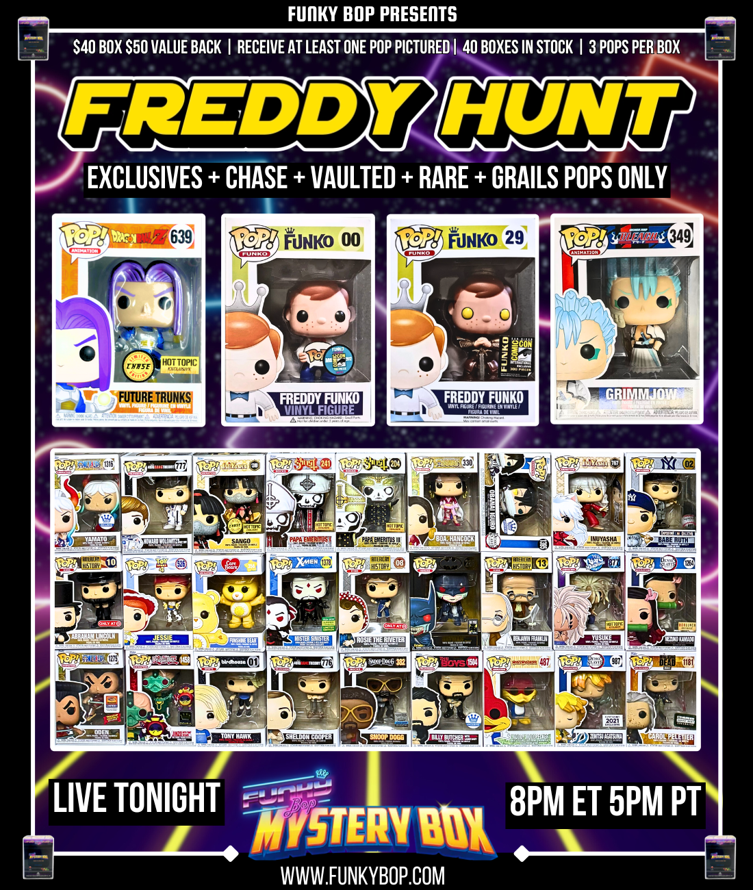 Funky Bop FREDDY HUNT Mystery Box - 12.27