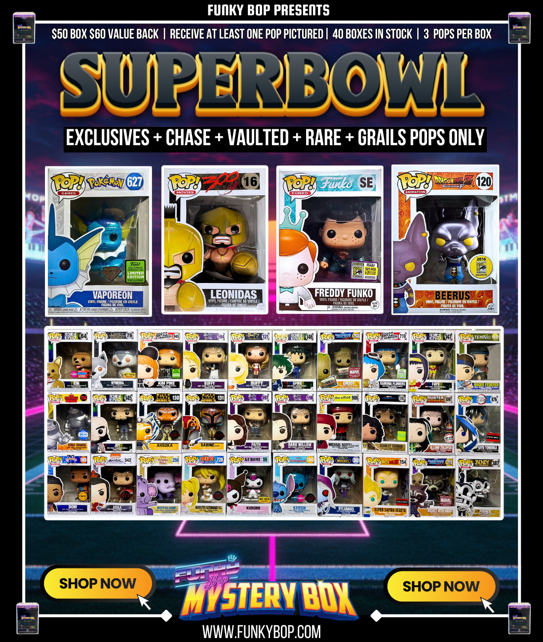 Funky Bop SUPERBOWL Mystery Box - 2.7