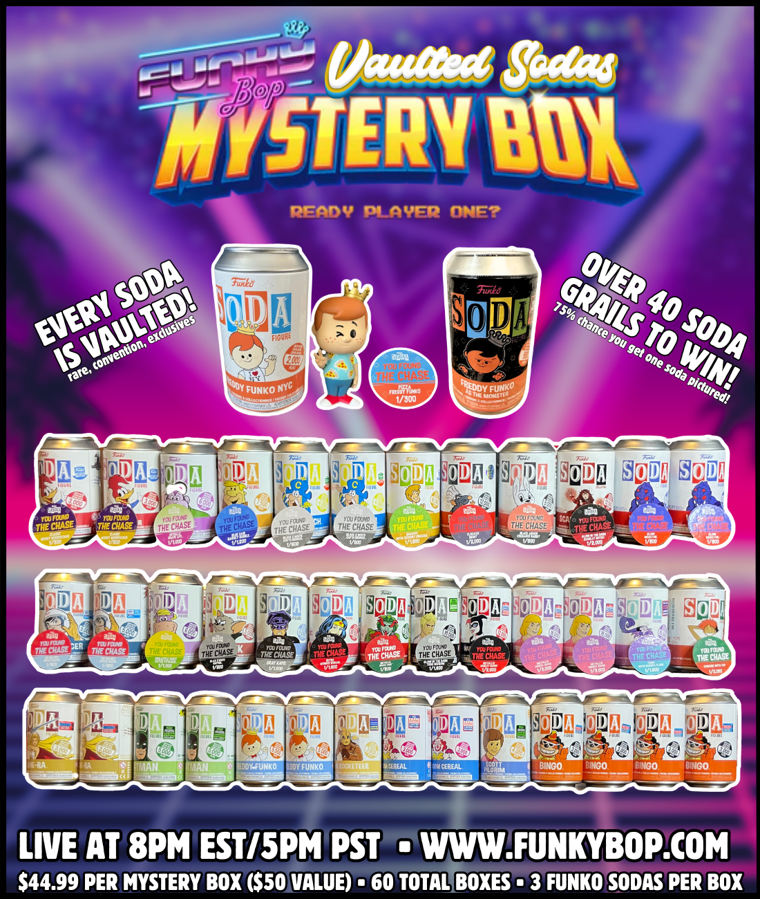 Funky Bop VAULTED SODAS ONLY Mystery Box - 5.30